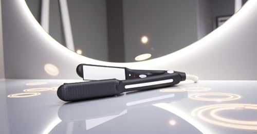 Image of Professional Hair Flat Iron - Quick Heating, Long-Lasting Smoothness, Suitable for All Hair Types (Black)