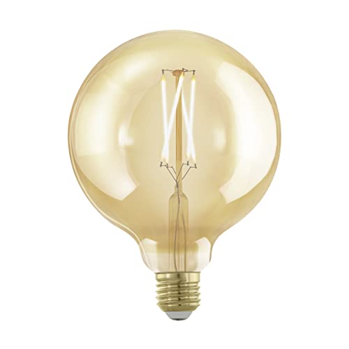 Eglo Dimmable E27 LED globe, golden vintage filament light bulb