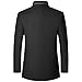 Mens Wool Blend Blazer Jacket Single Breasted Business Blazer Jacket Stand Collar Wool Blend Coat Wih Pockets (Medium,Black)