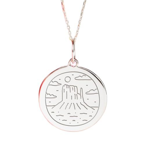 Pendentif Plateau du Colorado LKBEADS, collier argent 925 mixte 45 cm