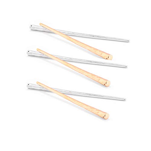 6PCS Vintage Bun Hair Sticks Metal Hair Chopsticks, Pencil Alloy Hair Sticks Pins Picks for Buns Chignon Pin Hair Diy Accessory (Gold and Silver)