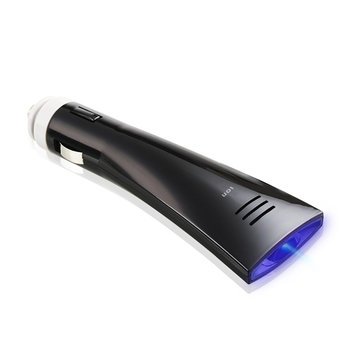 Generic Mini Auto Car Fresh Air Purifier Oxygen Bar Ozone Ionizer Air Cleaner DC 12V-Black