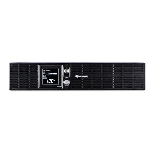 CyberPower OR1500LCDRT2U Smart App LCD UPS System, 1500VA/900W, 8 Outlets, AVR, 2U Rack/Tower