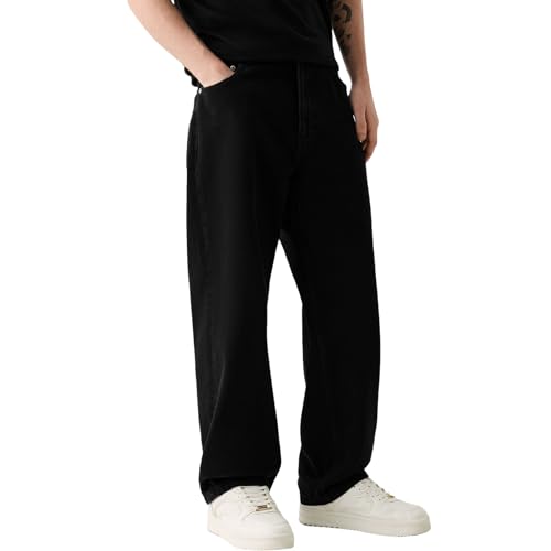 Baggy Jeans for Men Loose Fit Wide Leg Denim Pants Skateboard Hip Hop Jeans Y2K Vintage Streetwear Trousers