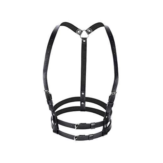 Punk Waist Leather Vest Chain Belt Harness Strappy Body Chain Adjustable Body Accessories for Women and Girl