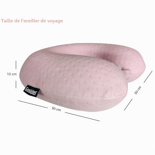 Coussin De Voyage Avion : Oreillers cervicaux pour dormir voyage rose oreillers confortables en... – Image 3