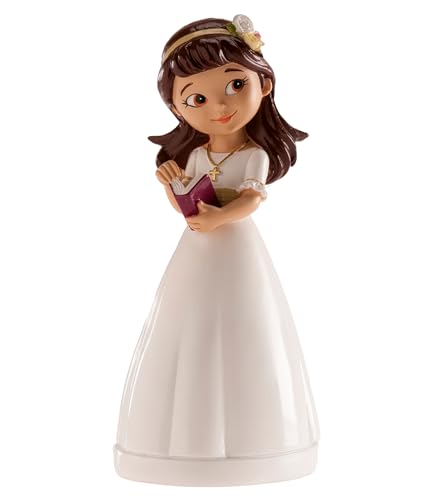 Dekora - 315107 Figurine de Communion, Résine, Blanc, 13 cm