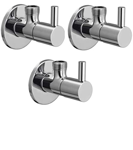 HOME13 Premium Quality Stainless Steel Prime Angle Valve Tap Chrome Plated  Cock Faucet for Bathroom,Kitchen,Geyser,Toilet (Pack of 3, TURBO ANGLE) -  Price History