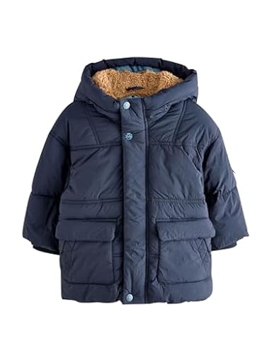 NEXT Niños Abrigo impermeable acolchado con forro de borreguito Azul Marino 6 Años-7 Años | Ya disponible en tu tienda friki favorita! En mundofriki.es!