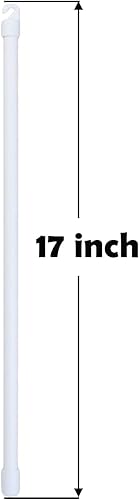 Miniatura 2 de Paquete de 2 varitas inclinables de PVC blanco de 12 pulgadas de largo con gancho y mango (tamaño del gancho es de 0.15 pulgadas)