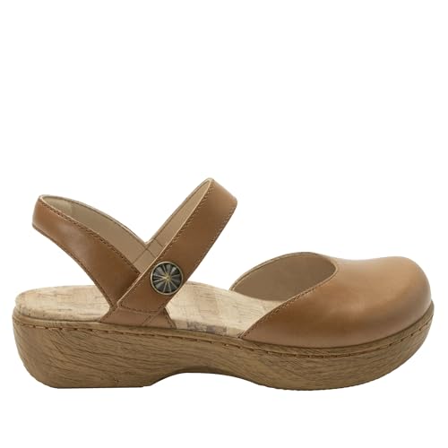 Image of Alegria Women's Opal Leather Shoes with Slingback Open Back Sandals