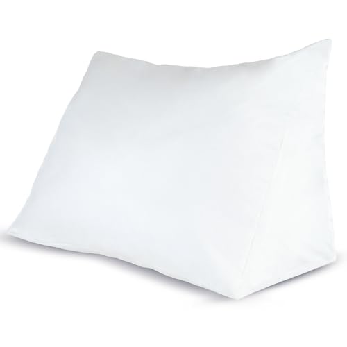 Wedge Pillow &ndash; Down Alternate Back Pillow with Removable Cover for Easy Cleaning &ndash; for Reading...