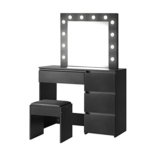 bed best black makeup vanity