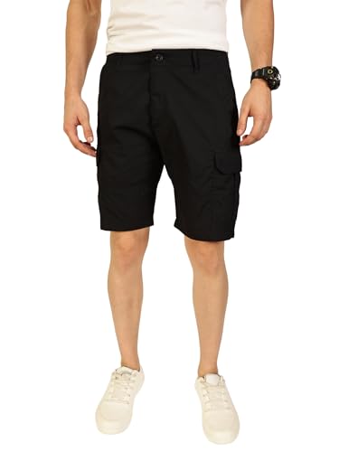 Image of Thomas Scott Men's | Regular Fit | 100% Cotton | Solid | Breathable Lightweight | 6-Pocket Cargo Shorts | Cricket Club Collection