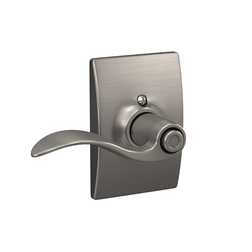 Image of SCHLAGE F40 Acc 619 CEN Century Collection with Accent Privacy Lever, Satin Nickel