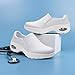 MXIKOCI Women's Nursing Shoes Slip On Lightweight Slip Resistant Comfort Non Slip Waterproof Food Service Work Shoes White US 6.5