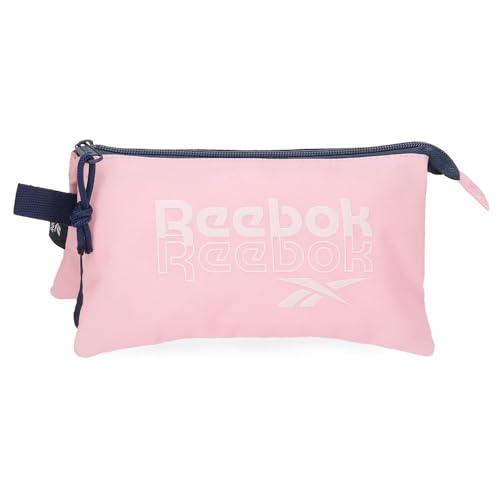 Reebok Sidney Astuccio Triplo Rosa 22x12x5 cm Poliestere by Joumma Bags, Rosa, Taglia unica, Astuccio triplo