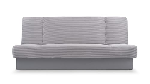 E-MEUBLES Canapé Convertible 3 Places avec Coffre – Clic-Clac avec Rangement | Banquette Lit BZ 2 Places – Sofa Bed en Tissu -192x92x85cm - Cyprus New -...