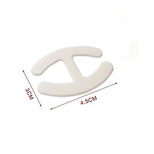 GLAMORAS® Women’s PVC Bra Strap Convertor Clip/Non-Slip Conceal Bra Back Straps Clip, Free Size, Black/White/Skin (Pack of 3) - Image 4