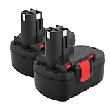 Joiry 2-Pack 18V 3000mAh Replacement Ni-MH Battery Compatible with Bosch BAT025 BAT026 BAT160 BAT180 BAT181 BAT189 Bosch Power Tools Battery