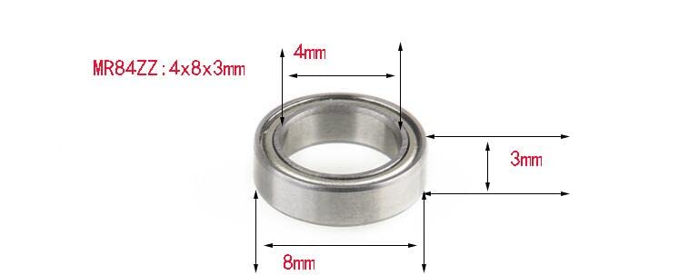 5Pcs MR105 MR106 MR84 Bearing Mini Motor Bearings with Metal Shield for Electric Toothbrush Drone RC Aircraft Model Airplane Toy(MR84 4x8x3mm)