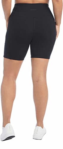 Danskin Women's High Rise Bike Shorts - Workout Shorts - Volleyball Shorts - Yoga and Dance, 2-Pack3