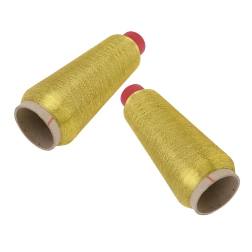 PERSELOSO Machine Embroidery Thread Kit 2 Rolls of Reflective Glitter Thread Storage Winding Board for Crafts Sewing Projects