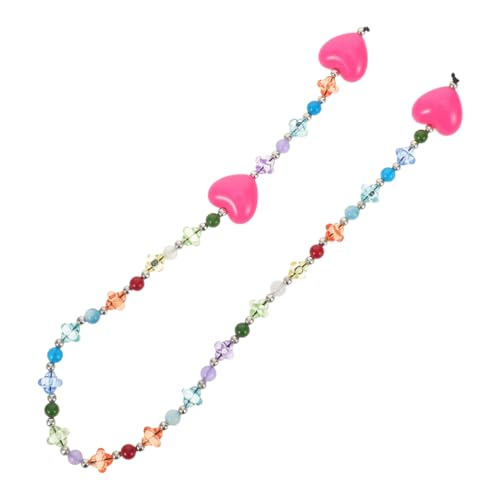TOVINANNA Llavero Colgante Corazón con Cuentas de Resina Colorida Accesorio Ligero y Resistente para Bolso y Coche Charm Versátil para Mujer con Diseño Sentimental