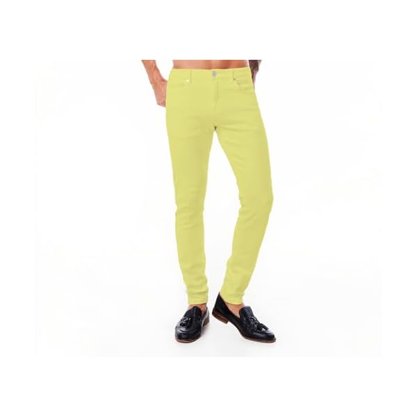 ABSECAI Mens Jeans Pants Skinny Slim Fit Comfy Fashion Denim Stretch Fit