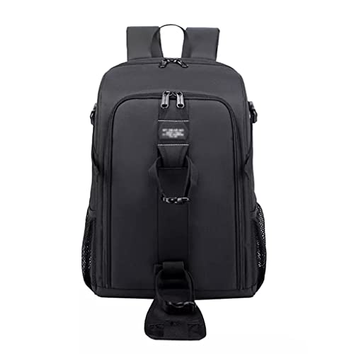 ATHUAH Mochila impermeable para cámara de fotografía de gran capacidad, con trípode y cubierta para lluvia (negro, código S), Black, S code
