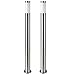 Produktbild ETC-Shop Stehleuchte Außen Edelstahl | Gartenlampe, Sockelleuchte, Wegleuchte | Silber| Höhe 110 cm | 2er Set