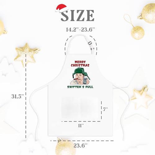 Presentes de férias de Natal, avental completo de Merry Christmas Shitter, aventais de Natal engraça