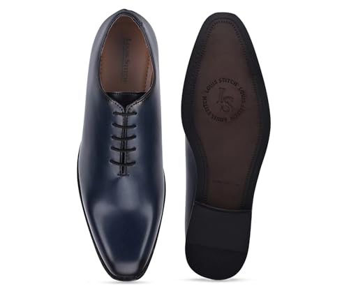 Image of LOUIS STITCH Formal Shoes for Men | Handmade Lace-Up Derby Formal Shoes | Dual Tone Patina Finish | Breathable Lining | Office, Party LSSXWC