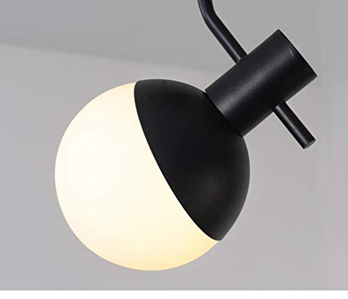 Lustre rond E14 moderne avec suspension réglable et diffuseur en verre clair - 6