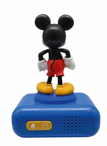LEXIBOOK, Disney Mickey, Mickey Nightlight Alarm Clock, Sounds and Melodies, LCD Backlit Screen, Luminous, Snooze, Blue, RL800MCH