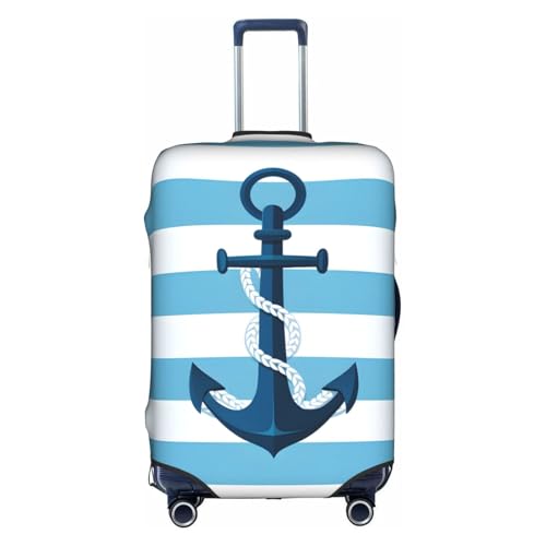 Anchor Stripes Luggage Cover Washable Suitcase Cover Anti-Scratch Luggage Protector Covers Elastic Luggage Identify for Suitcase M fits 22-24 Inch Luggage