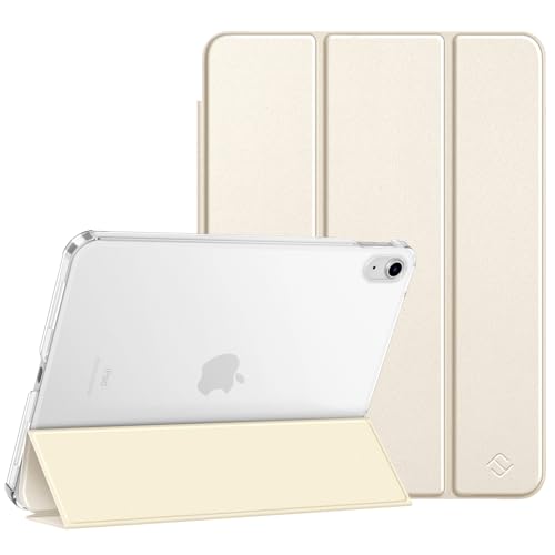 Fintie Hoes voor iPad 11e generatie 11 inch 2025 (A16), iPad 10e gen 2022 10,9 inch, ultradunne beschermhoes met transparante achterkant, cover met automatische slaap/waak, Starlight