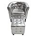 vidaXL Sillón Chesterfield con Taburete de Color de Plata