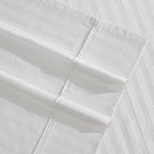 Vera Wang - Queen Sheet Set, Super Soft & Breathable Premium Cotton Bedding with Matching Shams, Fade Resistant, Striped Bedding Set (Dobby Stripe Grey, Queen) - Image 6