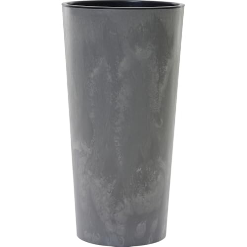 Pflanzgefäße LOCON Stone grau Betonoptik, 30 x 57 cm Kunststoffgefäß mit Einsatz