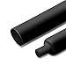 1-1/2 inch (39mm) 3:1 Dual Wall Adhesive Heat Shrink Tubing, Large Diameter Glue Lined Marine Cable Sleeve Tube, Premium Wire Wrap Protector for DIY by MILAPEAK (4 Feet, Black)