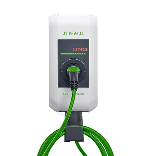KEBA Wallbox | KeContact P30 DE440 | Green Edition | 11 kW | 6m Typ 2 Kabel | LAN | UDP/Modbus TCP | DC-Schutz | Elektroauto Ladestation für nachhaltiges und effizientes Laden