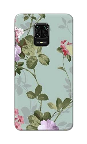 Image of Printed Hard Back Cover Case for Mi Redmi Note 10 Lite Back Cover (Floral Painting) -702