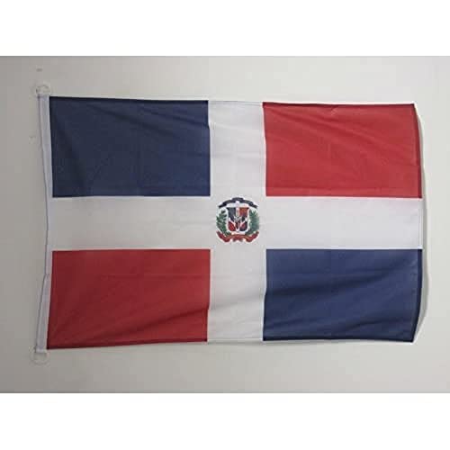 AZ FLAG, Dominican Republic Flag, 2x3 Ft, For Outdoor, Dominican Banner Knitted Polyester with Two Plastic Rings