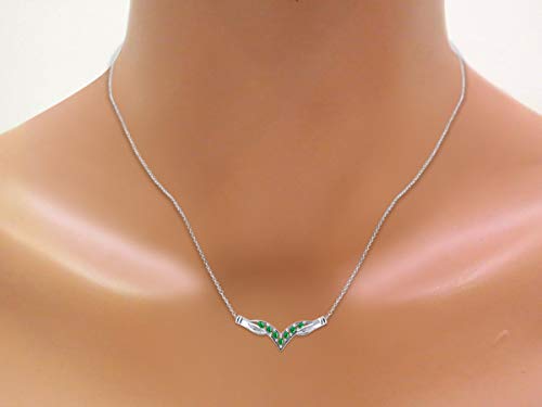 Rylos Stunning Classic Designer Necklace with Marquise Shape Gemstone & Sparkling Diamonds in Sterling Silver .925 - With Adjustible Chain2