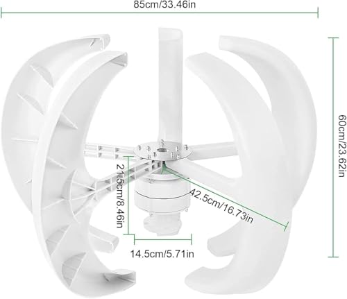 Générateur éolien à axe vertical 400W 12V avec régulateur de charge