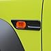 2PCS Side Turn Signal Light Cover Guard Fender Turn Signal Lamp Frame Bezel Trim Compatible with Suzuki Jimny 2019 2020 2021 2022 2023 2024 Exterior Accessories (Black-A)
