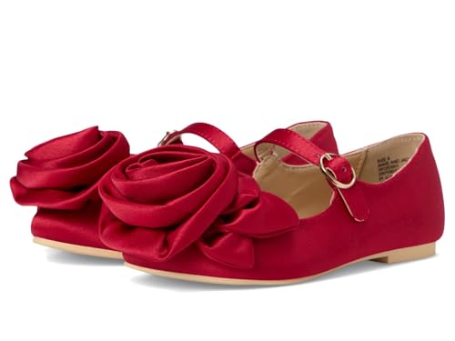 Janie and Jack Girl's Satin Rose Flat (Toddler/Little Big Kids) Ballet