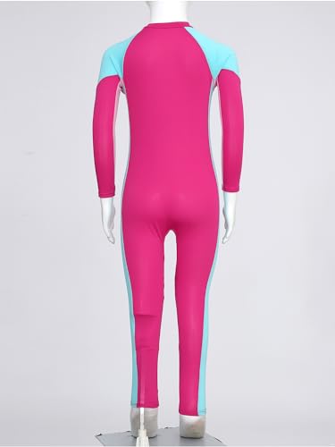 Hedmy Kids Swimsuit Full Body Sunsuits Youth Girl's One Piece Water Sportswear Long Sleeve Rush Guard Swimwear4