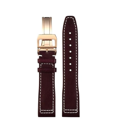 [ȓX] IWC pCbg IW378003 IW328203/205/201 }[N20 U[EHb`oh 20 21mm NCbN[XuXbgɑΉ(Brown-rosegold,20mm)